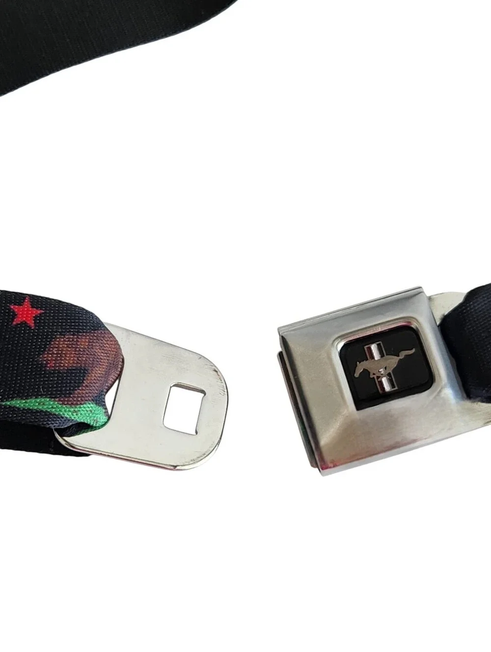 Buckle Down Ford Mustang Seatbelt Belt California Bear Adjustable 28